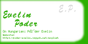 evelin poder business card